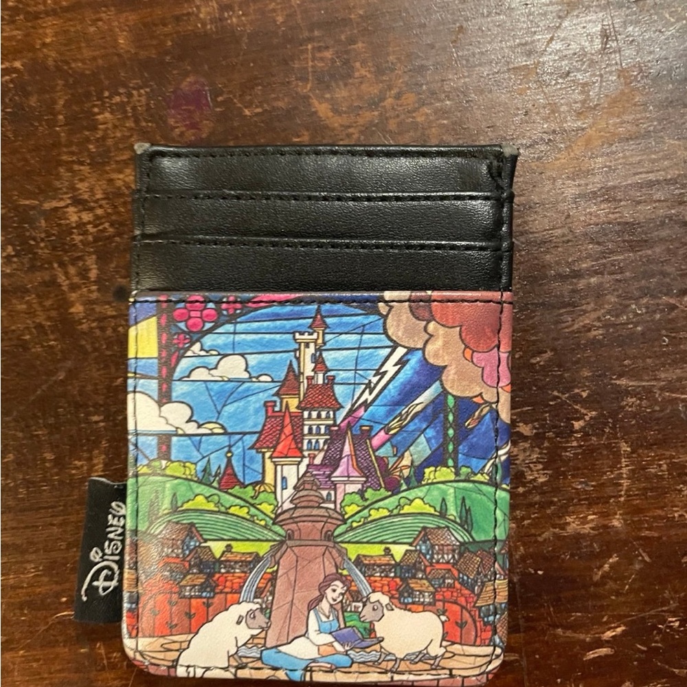 Disney Beauty and the Beast stain glass cardholder